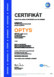 Certifikát 9001-2015 CZ