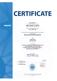 Certifikát ISO 12647–2:2013 EN