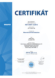 Certifikát ISO 12647–2:2013 CZ